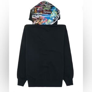 Supreme Black Hoodie with Multicolor Accents